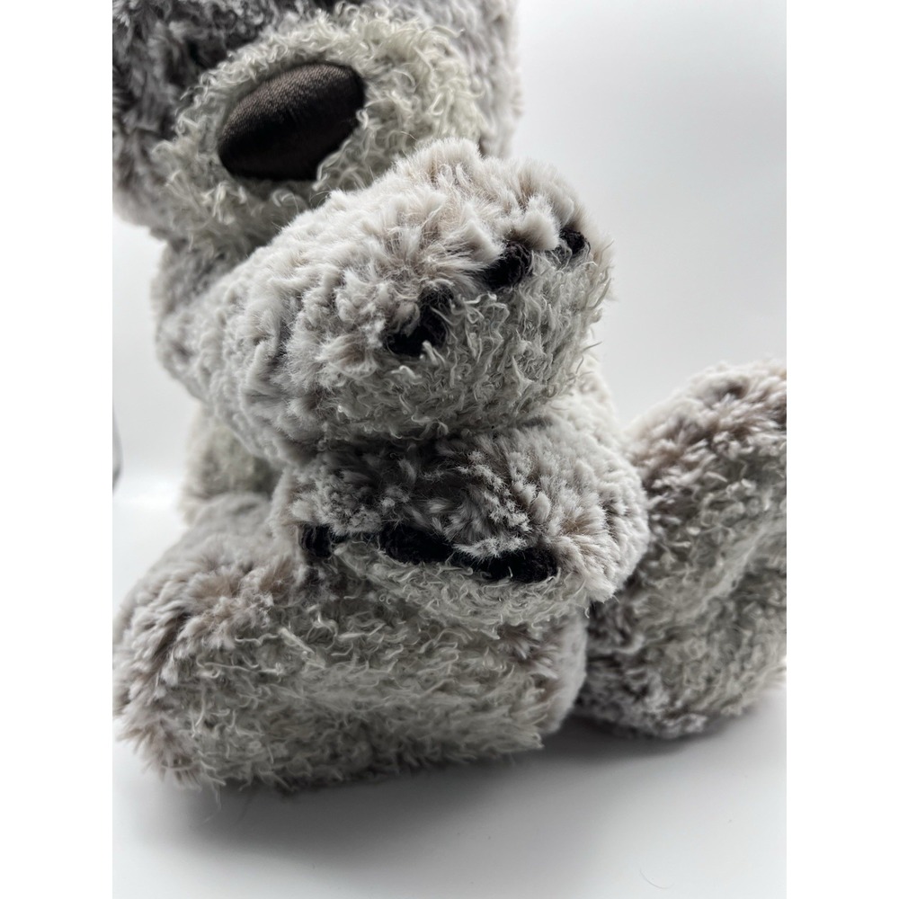 DEMDACO Giving Collection Plush Bear 12 Inch Gray Stuffed Animal Mismatched Ears - Picture 4 of 14